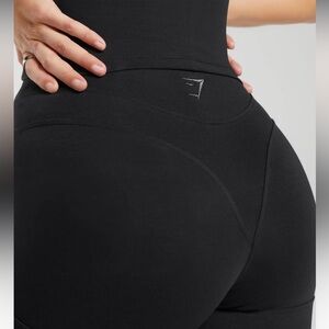 REST DAY BOOT CUT COTTON LEGGINGS-large, black